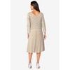 Roaman's Women's Plus Size Embellished Lace & Chiffon Dress - 3 of 4