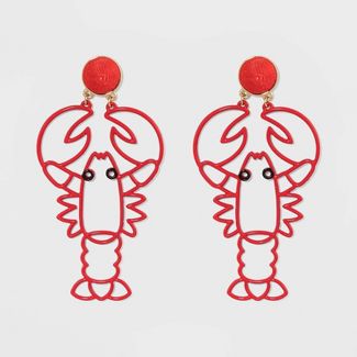 SUGARFIX by BaubleBar Lobster Drop Earrings - Red