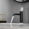 ALEXOUN Modern Black and Brushed Nickel Faucet Brass Bathroom Basin Faucet Design Deck Mounted Water Mixer Tap - 2 of 4