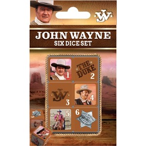 MasterPieces Officially Licensed John Wayne - 6 Piece D6 Gaming Dice Set Ages 6 and Up - 1 of 4