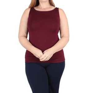 Women's Natural Compact Boat Neck Tank - Undersummers - 1 of 4