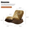 Comfortable Glider Rocking Chair, Upholstery Glider Chair, Solid Wood Frame Multiple Settings Accent Reading Chair - 2 of 4