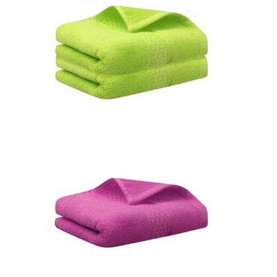REGALWOVEN 3 Pack Solid Stripe Absorbent Soft Decorative Hand Towels for Bathroom 13" x 30"