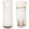 BLISSFUL STEP Gold Chain Pointed Toe Stiletto Heels Ankle Boots for Women - 2 of 4
