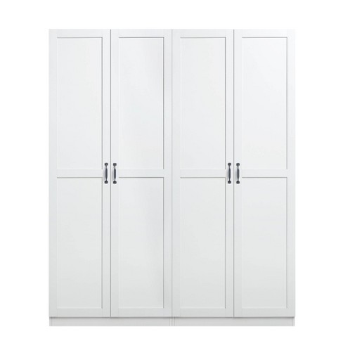 Manhattan comfort eldridge on sale white freestanding wardrobe