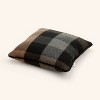 20"x20" Plaid Square Toss Pillow Brown/Black - Woolrich x Target - 2 of 3