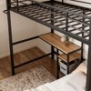 Okak Twin Size Metal L-Shaped Bunk Bed with Storage & Desk Station,Contemporary Bed Frame for Bedroom,Apartments - 3 of 4