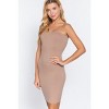 Slickblue Straight Neck Ribbed Cami Mini Dress, Elastic String Detail, Rayon-Spandex, Color Options, Size S-L - 4 of 4