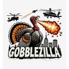 Turkey Gobblezilla Adult Crew Neck Long Sleeve Tee - 2 of 2