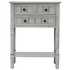 ACEPANO 23.7 in. W Narrow Console Table with Three Storage Drawers and Bottom Shelf-Gray - 3 of 4