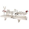 Northlight Set of 2 Silver Reindeer Merry Christmas Metal Stocking Holders 5.5" - 4 of 4