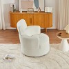 Single Swivel Lounge Chair, Soft Berber Fleece Accent Chair with Adjustable Headrest for Living Room or Office Use - Coolbibila - 2 of 4