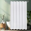 LunaLulinlk White Waffle Shower Curtain, 72"x 72" - 4 of 4