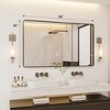 Bathroom Mirror, Black Wall Mirror, Rectangle Mirror for Wall, Black Mirror for Bathroom or Bedroom - 2 of 4