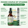 Organic Vitamin D3 K2 Liquid 10000 IU with Coconut Oil for Bone, Muscle & Faster Absorption, 2 Fl Oz - 3 of 4