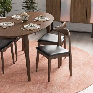 NicBex Mid-Century Modern Dining Chair/Bar Stool with Foam Cushion Linen Upholstery for Room Setting - 1 of 4