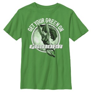 Boy's Marvel Gamora St. Patrick's Day Get Your Green On T-Shirt - 1 of 4
