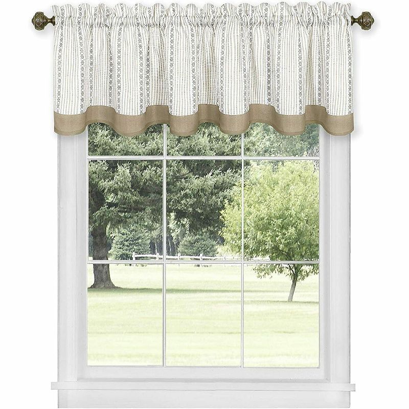 Kate Aurora Country Farmhouse Striped Window Valance Curtain Treatments - Assorted Colors, 2 of 4