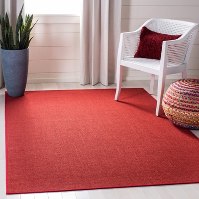 Handmade Reversible Red Wool Cotton Silk 8' x 10' Rug
