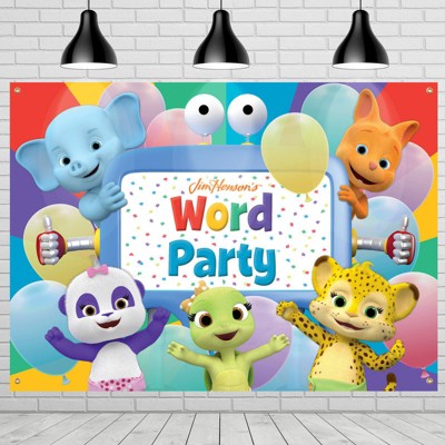Treasures Gifted Word Party Backdrop - Word Party Birthday Supplies