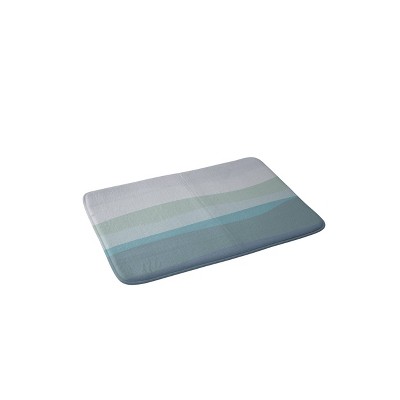 June Journal Calming Ocean Waves Memory Foam Bath Mat Blue - Deny Designs