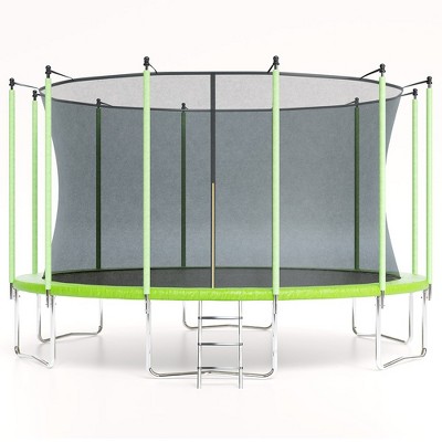 16FT Trampoline, Recreational Trampolines with Enclosure Net and Ladder