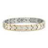 Black Bow Jewelry Men's Stainless Steel & Gold Tone Plated 8mm Link Bracelet, 8.5 Inch - 3 of 4