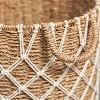 Cesicia Round Water Hyacinth Woven Basket with Handles - 15" x 15" x 15.7" - Natural Brown - For , Towels, Toys - 4 of 4