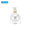 Unique Bargains Plastic Bulk Elegant DIY Crafts Jewelry Making Pearl Pendant 100 Pcs - 2 of 4