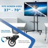 Mount-It! Height Adjustable Mobile TV Stand, Cart & Shelf, Wheeled Flat Screen with Rolling Casters & Five Media Component Shelves Fits 37 - 70 Inch - 3 of 4