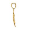 Black Bow Jewelry 14k Yellow Gold Diamond Cut and Polished Snowflake Pendant, 13mm - 2 of 4