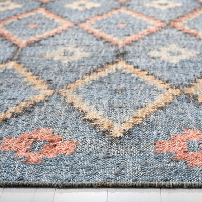 Gray and Gold Handwoven Wool Kilim Area Rug