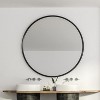 Vynxaria 39" Black Metal Framed Round Bathroom Mirror: A Perfect Blend of Whimsy and Elegance - 4 of 4