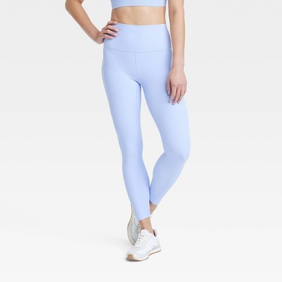 Women's Everyday Soft High-Rise Ribbed 7/8 Leggings - All In Motion™ Periwinkle Blue XS