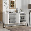 NicBex 47.2 Inch 4-Door Modern Storage Cabinet with Gold Metal Legs for Living Room,Kitchen and Entryway - 2 of 4