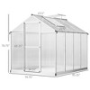 8' L x 6' W Walk-In Polycarbonate house with Roof Vent for Ventilation & Rain Gutter for Winter - 3 of 4