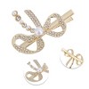 Unique Bargains Cute Bow Hair Clips Gold Tone 1 Pc - 3 of 4