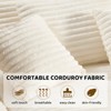 Dolonm 75" Deep Seat Lazy Sofa,Corduroy Sleeper Sofa Bed & Cloud Lounge Chair,High-Resilience Sponge,4 Pillows,for Living Room/Office - 4 of 4