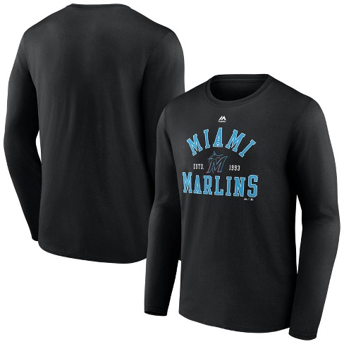 Mlb Miami Marlins Men's Long Sleeve Core T-shirt : Target