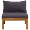 vidaXL Garden Sofa Set Dark Grey Solid Acacia wood, Polyester Medium - 4 of 4