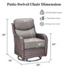 Buenhomino Luxury Outdoor Swivel Rocker Patio Chair with 6-Inch Thick Cushion, High Back Wicker Patio Rocking Glider, Ideal for Porch, Deck - 3 of 4