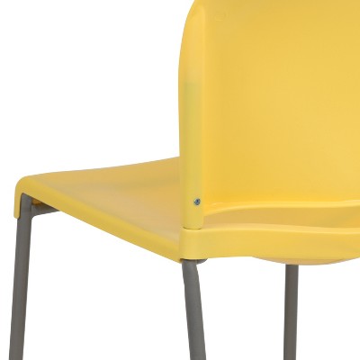 Yellow Ergonomic Armless Stacking Reception Chair