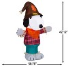 Gemmy Airblown Inflatable Harvest Snoopy in Plaid Shirt Peanuts, 3.5 ft Tall, Multicolored - 3 of 4