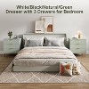 Modern 3-Drawer Dresser with Gold Handles - Large Drawer Wood Storage Organizer for Bedroom, Living Room, Hallway & Entryway - 3 of 4