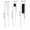 Unique Bargains Durable Clear Rat Tail Comb 3 Pcs - 2 of 3