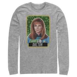 Men's Star Trek: The Next Generation St. Patrick's Day Lucky Doctor Beverly Crusher Long Sleeve Shirt - 1 of 4