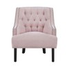 Sapphtopaz 1pc Accent Chair with  Button Tufted Textured Fabric Solid Wood Lounge Chair Living Room Chair Comfy Chair for Living Room Bedroom Studio - 2 of 4