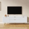 Angel Sar TV Stand for 70+ Inch TV, Modern Media Console, White Tv Stand for Bedroom - 2 of 4