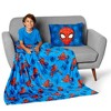 Marvel Spider-Man Web All Over Silk Touch Throw Blanket 50X60 inches with Plush Pocket Pillow 14X20 inches - 3 of 4