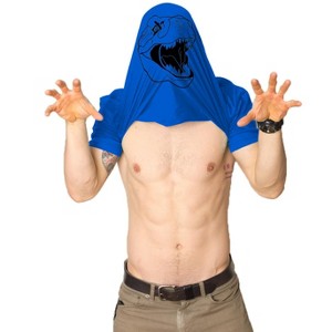 Mens Ask Me About My Trex T Shirt Funny Cool Dinosaur Flip Graphic Novelty Tees - Crazy Dog Men's T Shirt - 1 of 4